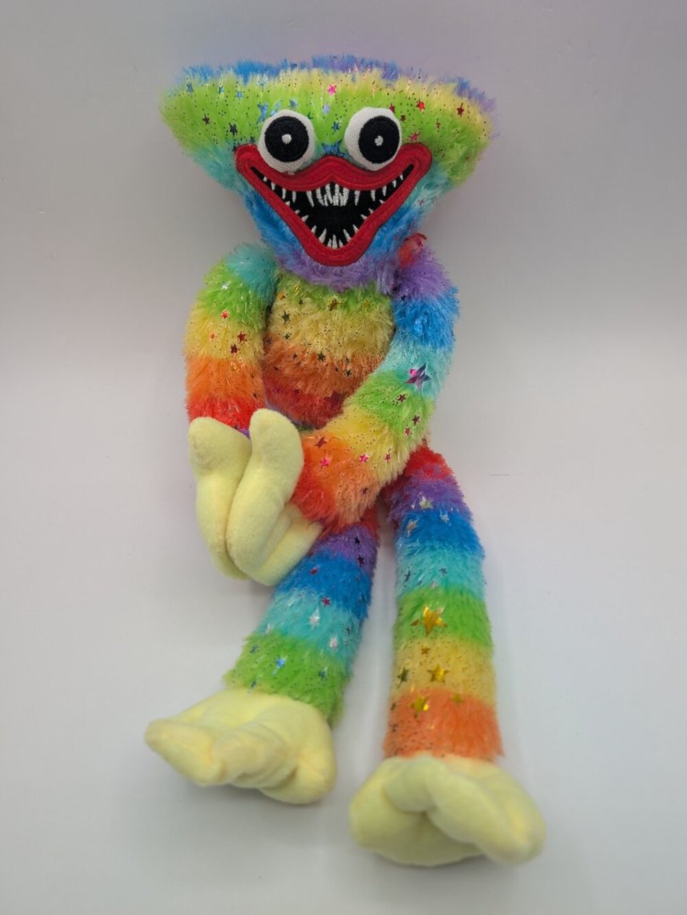 Huggy Wuggy Poppy Playtime Horror Game Rainbow Glitter 16” Plush